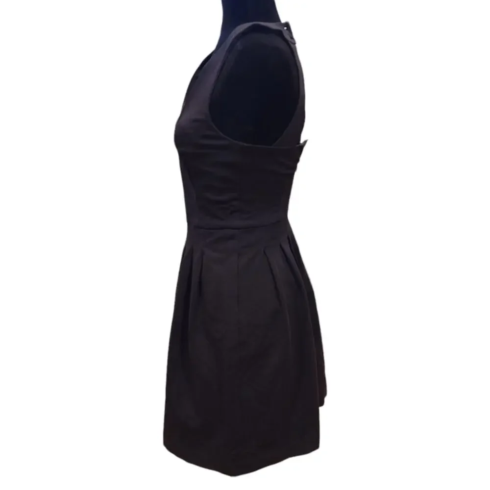 Banana Republic Black Cutout Back Dress Size 0 - Picture 3 of 8